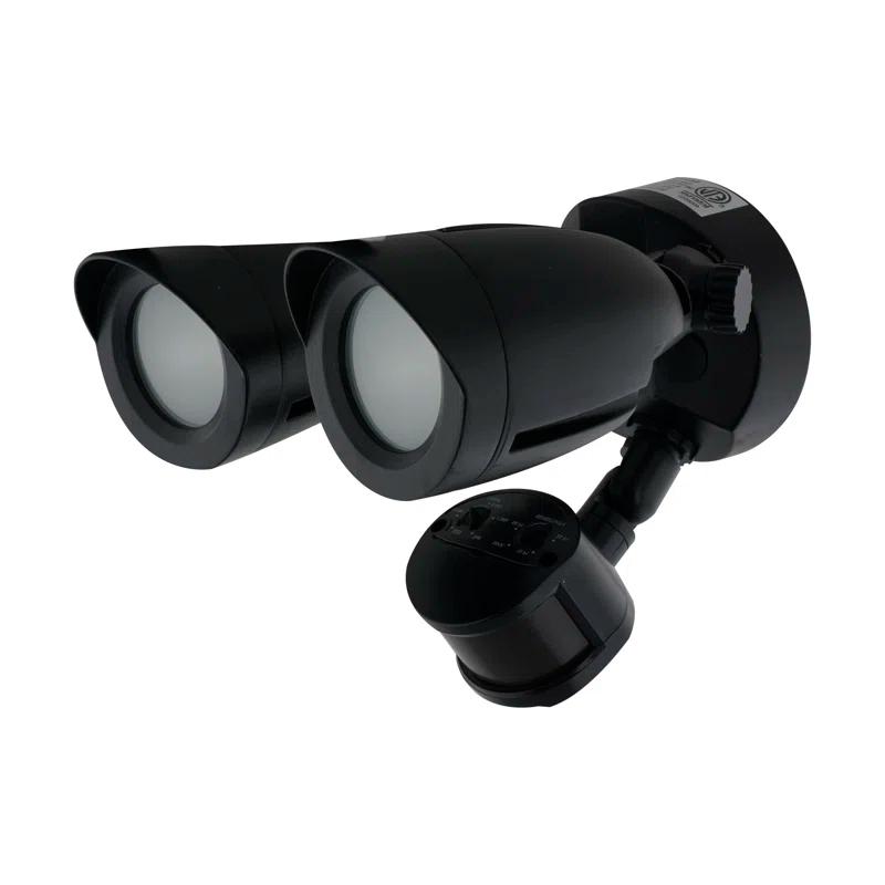 Nuvo 2 - Head LED Hardwired Dusk to Dawn Outdoor Security Flood Light with Motion Sensor