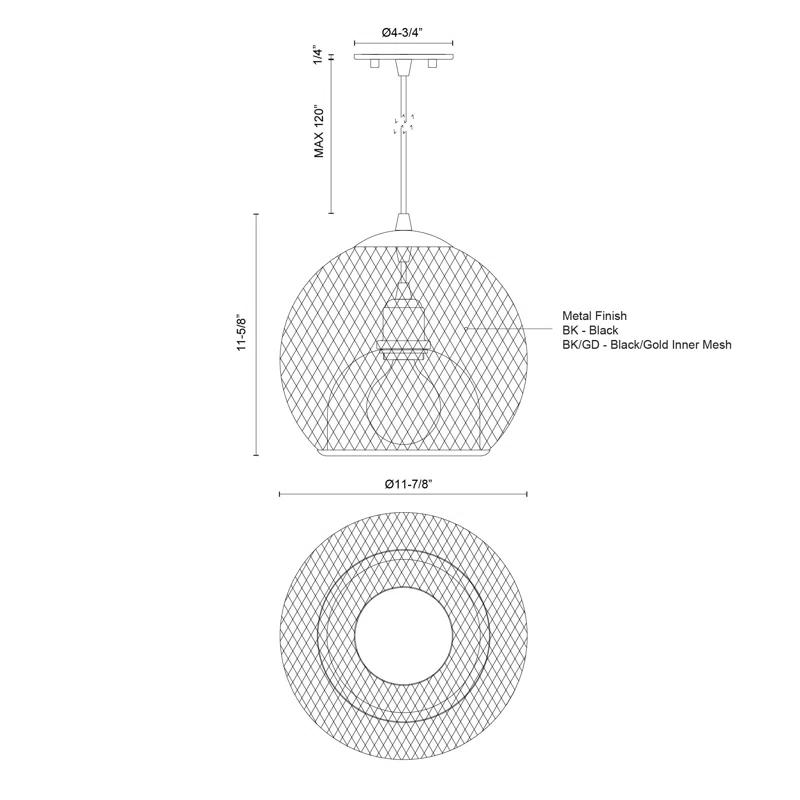 Kuzco Lighting 1 - Light Single Pendant