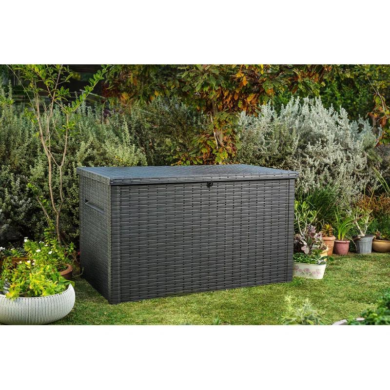 Keter Keter Java 230 Gallon XXL Durable Resin Outdoor Storage and Organization Deck Box Ideal For Garden Patio Furniture and Supplies