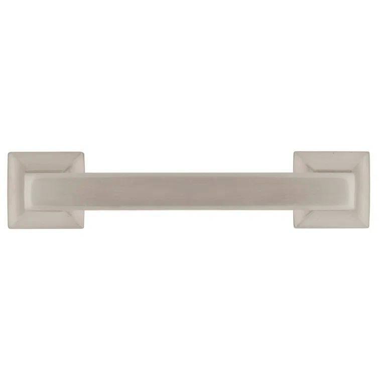 Hickory Hardware Studio Collection Handle Pull - 3-3/4" Center to Center Cabinet Pull Satin Nickel - Transitional Hardware for Drawers & Cabinets