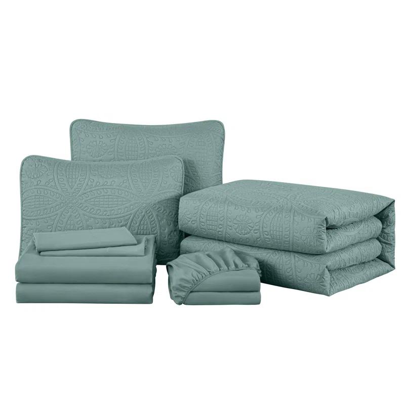 Liam Microfiber 7 Piece Bed in a Bag Comforter Set