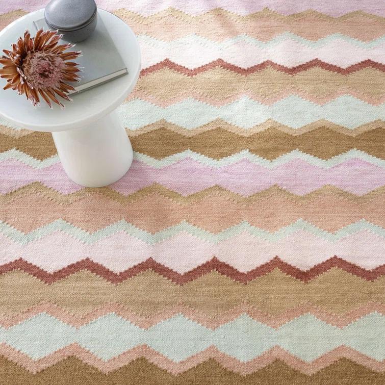 Dash and Albert Rugs Kit Kemp x Annie Selke Safety Net Earth Handwoven Wool Rug