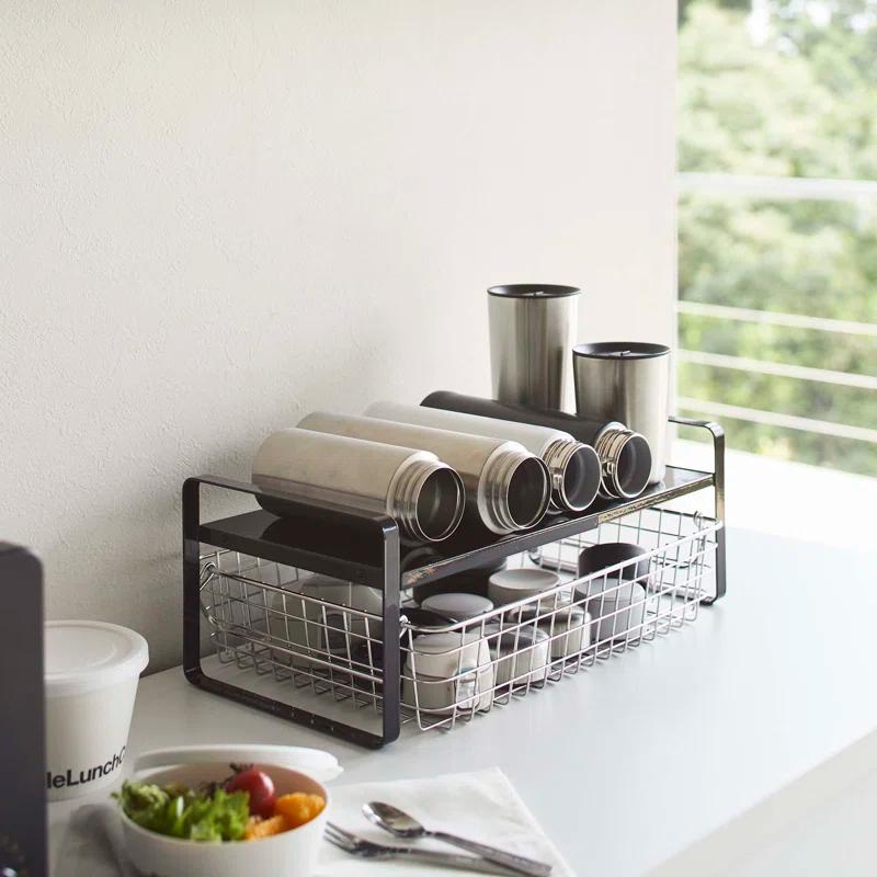 Yamazaki Home Yamazaki Home Steel Kitchen 2 Tiered Shelf Rack- Expandable Countertop Organizer For Kitchen, Steel