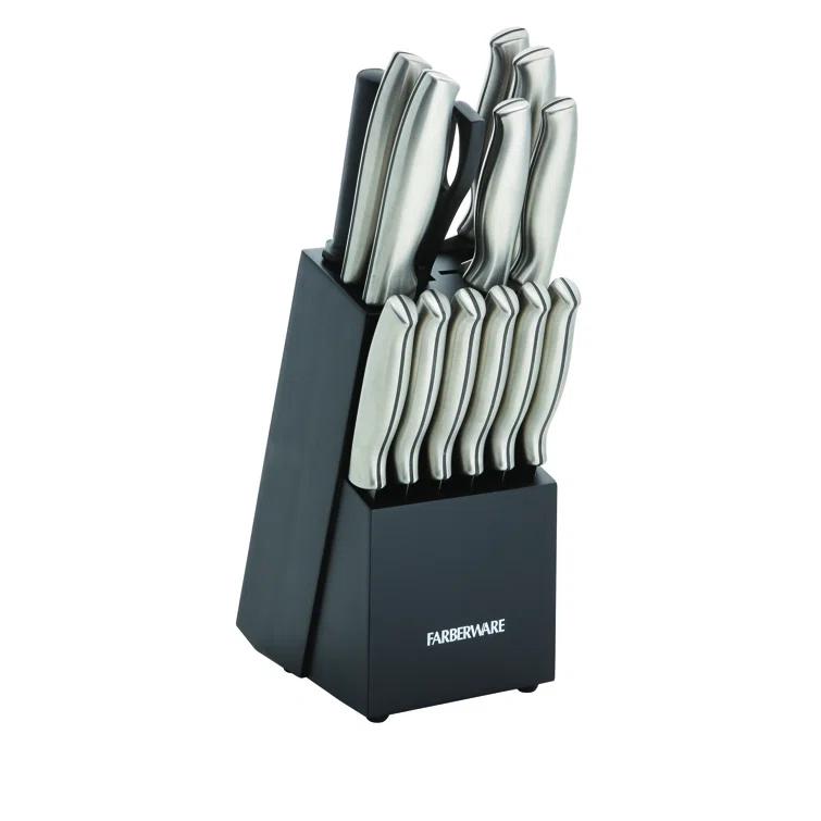 Farberware Farberware 15-Piece High Carbon Stainless Steel Knife Block Set