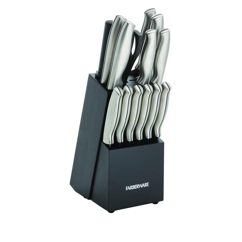 Farberware Farberware 15-Piece High Carbon Stainless Steel Knife Block Set