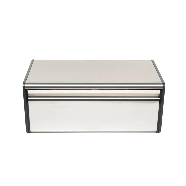 Brabantia Fall Front Bread Box, Matte Steel Fingerprint Proof