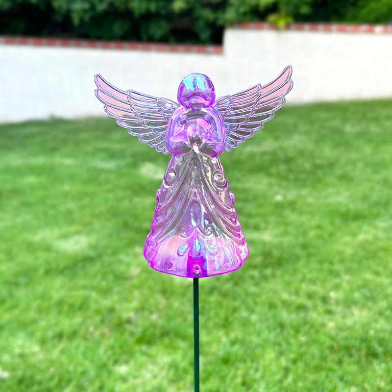 Exhart 2 Piece Angel WindyWing Garden Stakes, 4.5 by 30 Inches (Set of 2)