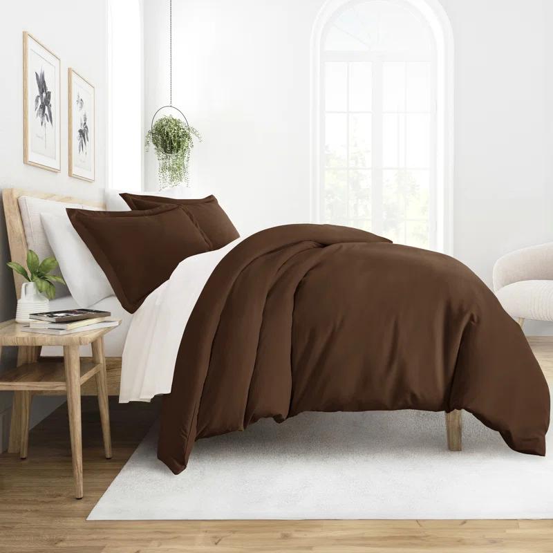 IEnjoy Home Super Soft Double Brushed Duvet Cover Set