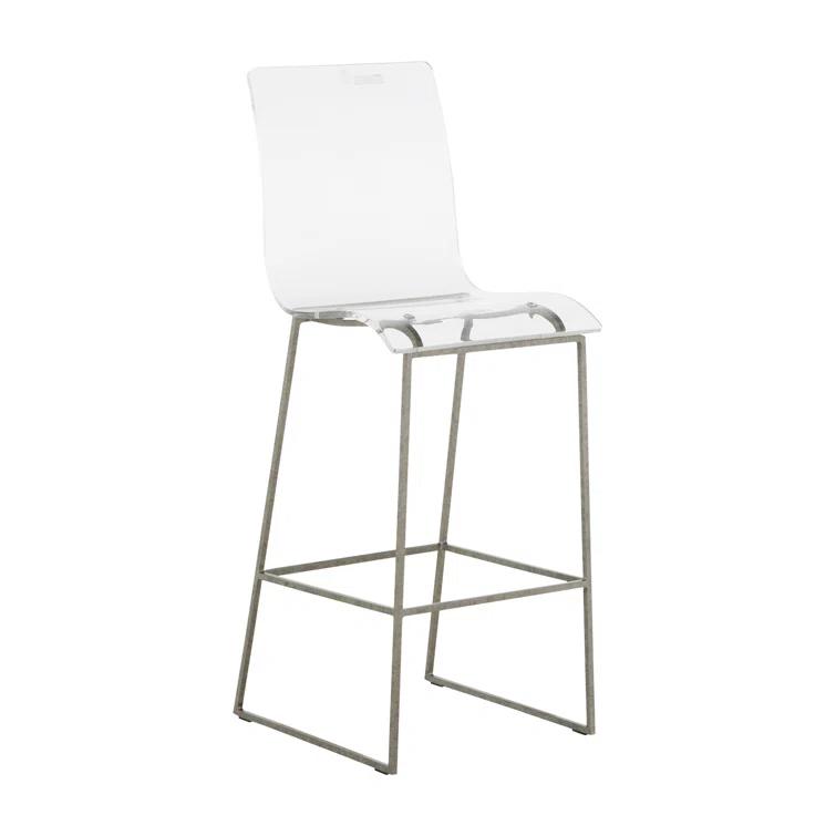 Gabby King 30.25" Bar Height Stool - Silver