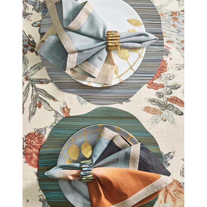 Gray and Beige Acrylic Round Mica Placemat
