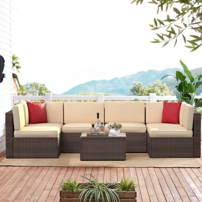 Aoxun 6 - Person Patio Conversation Sets