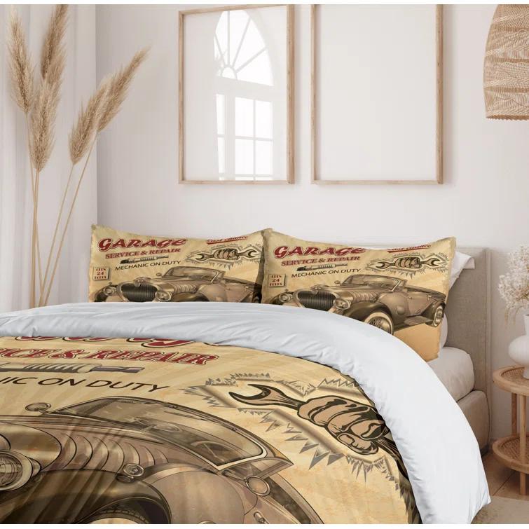 Ambesonne Vintage Industrial Duvet Cover Set