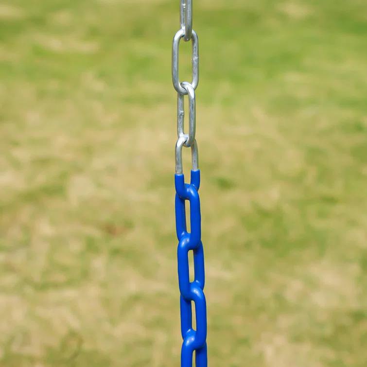 Dolphin Playground Dolphin Playground Luxury Cedar Playground Set: Double Wave Slide, 2-in-1 Table, Monkey Bars, Balance Beam, 3 Swings, Large Rock Wall, Wood Roof