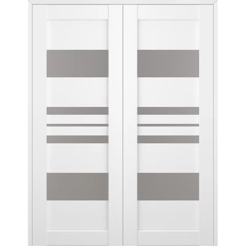 Belldinni Romi 79.38'' Solid + Manufactured Wood Paneled French Doors