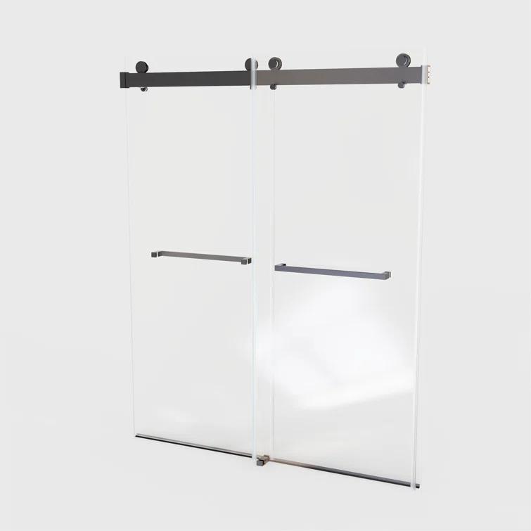 Ceballos 56-60 Inches W *76 Inches H Frameless Double Sliding Soft-Close Shower Door LNNMTB-W1552S00005