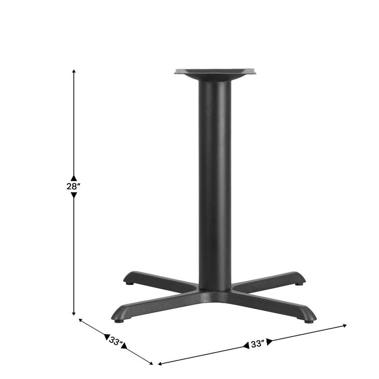 Flash Furniture Beverly Restaurant Table X-Base with 3" Dia. Table Height Column