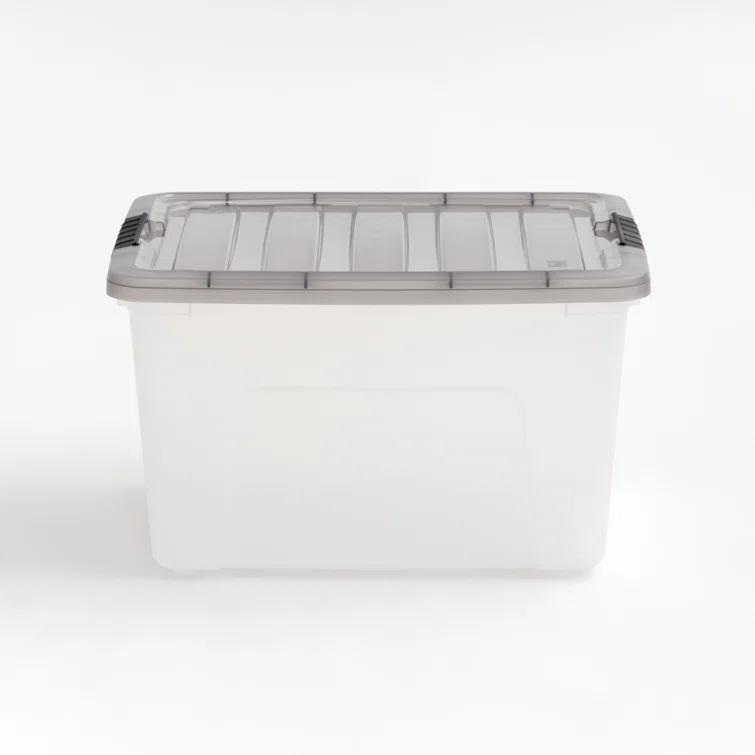 IRIS USA, Inc. Plastic Storage Box with Latching Lid in Clear