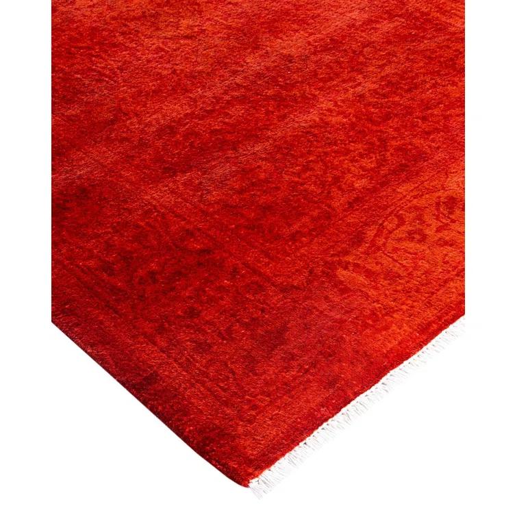 Solo Rugs Overyed One-of-a-Kind Runner 2'7" X 7'7" New Age Runner Wool Area Rug Orange/Red