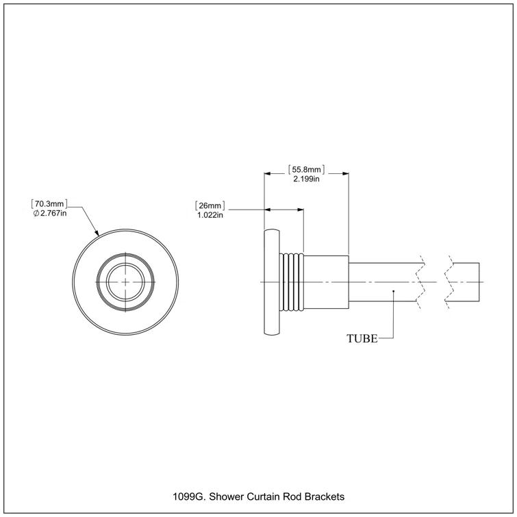 Allied Brass Straight Shower Curtain Rod