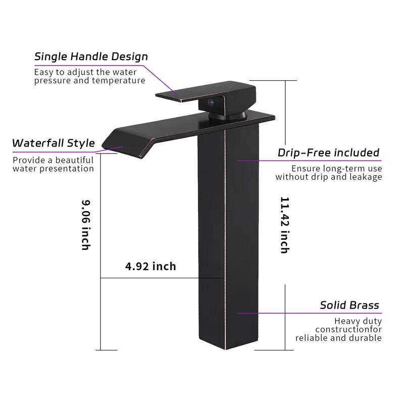 Vessel Sink Faucet Single-handle Bathroom Faucet with Drain Assembly