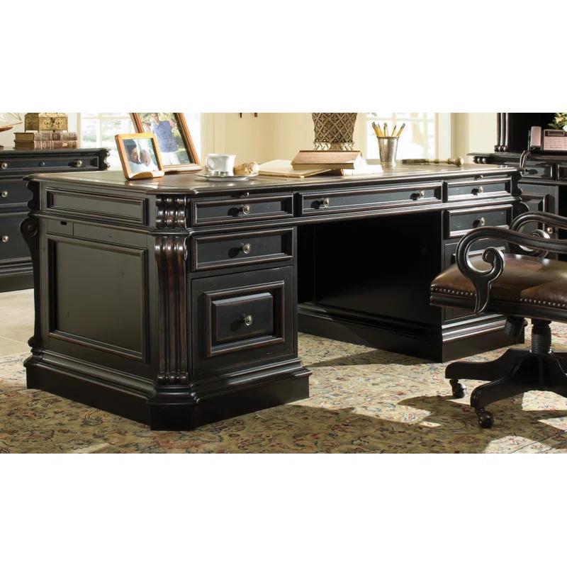 Hooker Furniture Telluride 76'' Executive Desk withWood Panels