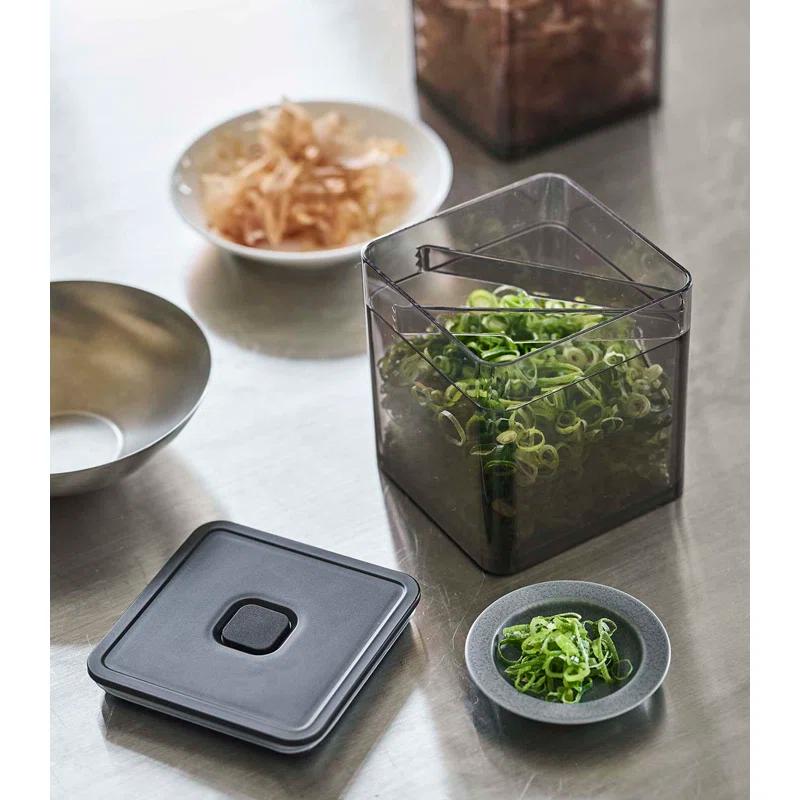 Yamazaki Home Tower Yamazaki Home Airtight Food Storage Container With Lid Square Spice Or Vegetable Holder