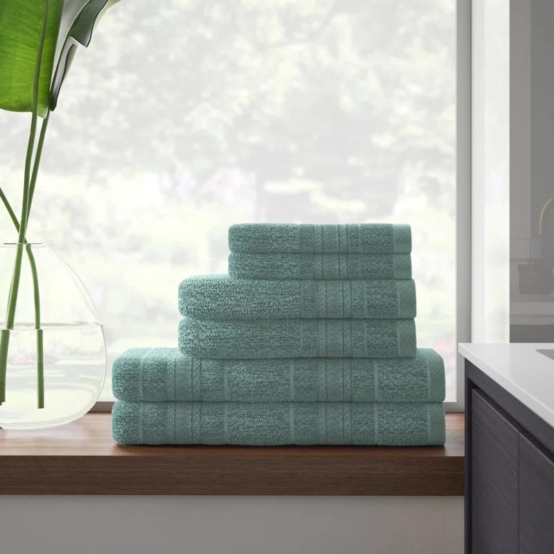 Madison Park Essentials Super Soft Cotton Quick Dry Bath Towel 6 Piece Set
