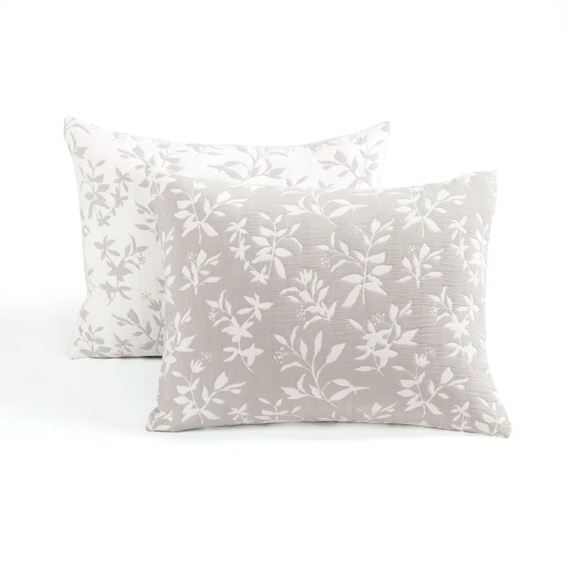 Lush Decor Floral Jacquard Reversible Soft Matelassé Quilt 3Pc Set