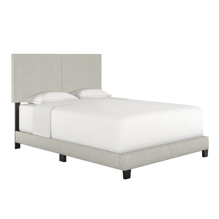 Boyd Sleep Boyd Sleep Milan Linen Fabric Upholstered Platform Bed Frame w/Adjustable Height Headboard, Strong Wood Slat Support, Box Spring/Foundation Required, Easy Effortless Assembly