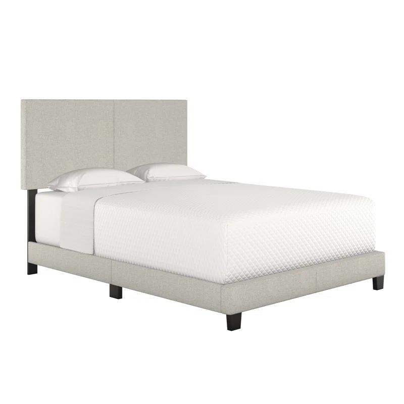 Boyd Sleep Boyd Sleep Milan Linen Fabric Upholstered Platform Bed Frame w/Adjustable Height Headboard, Strong Wood Slat Support, Box Spring/Foundation Required, Easy Effortless Assembly