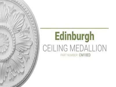 Ekena Millwork Endurathane Kendall Train Station Ceiling Medallion, 18 1/2"OD x 3 7/8"ID x 1"P (Fits Canopies up to 3 7/8"), Hand-Painted Witch Hazel Crackle Finish