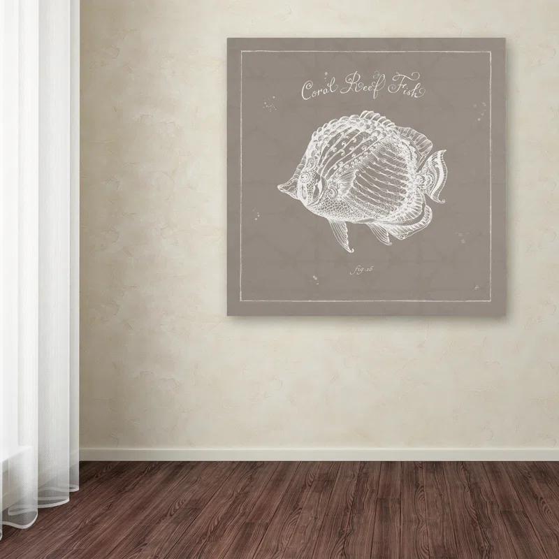 Trademark Fine Art " Underwater Life XIV Greige " by Daphne Brissonnet