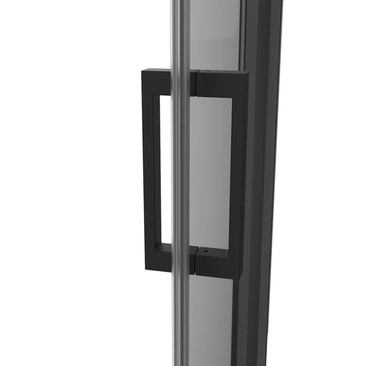 HHK HOME 60'' W 76'' H Frameless Rectangle Shower Enclosure HHKSS05-MB-6076