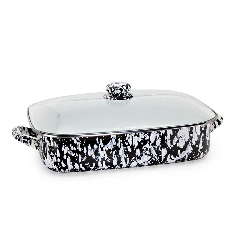 Golden Rabbit Grey Swirl Roasting Pan