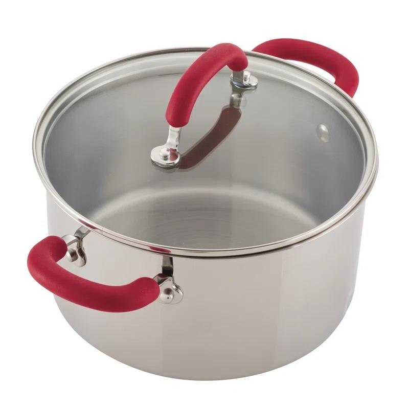 Rachael Ray Rachael Ray Create Delicious Stainless Steel Cookware Induction Pots and Pans Set, 10 Piece