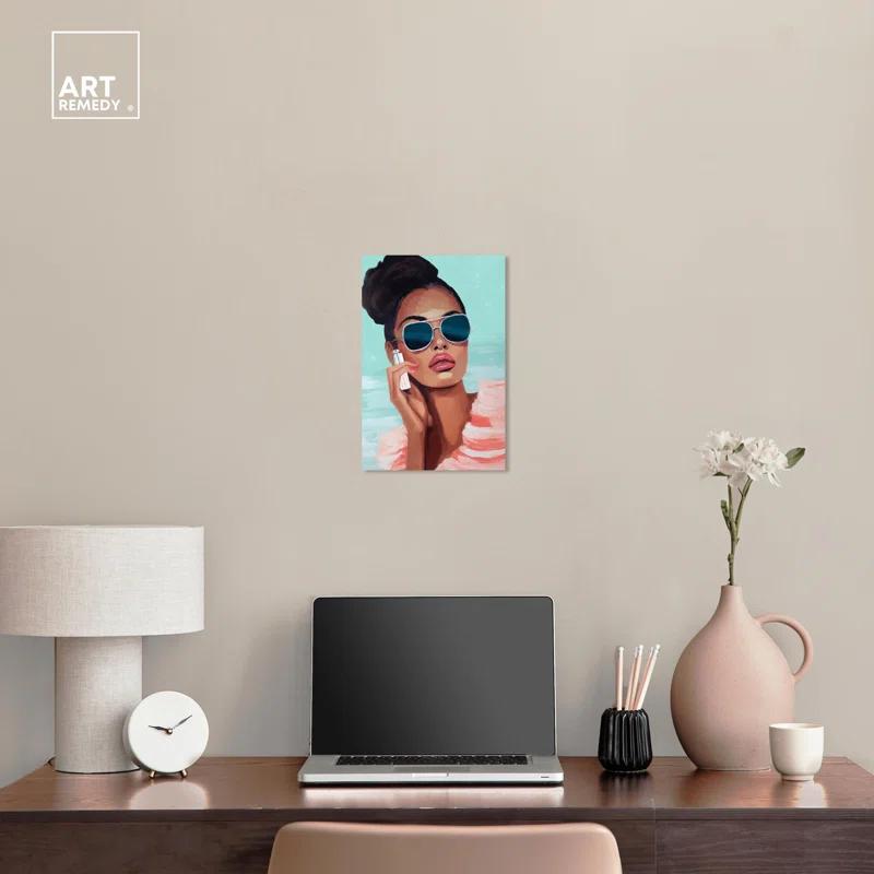 Art Remedy Pink is Her Color Canvas Retro Glam Art Prints by Art Remedy
