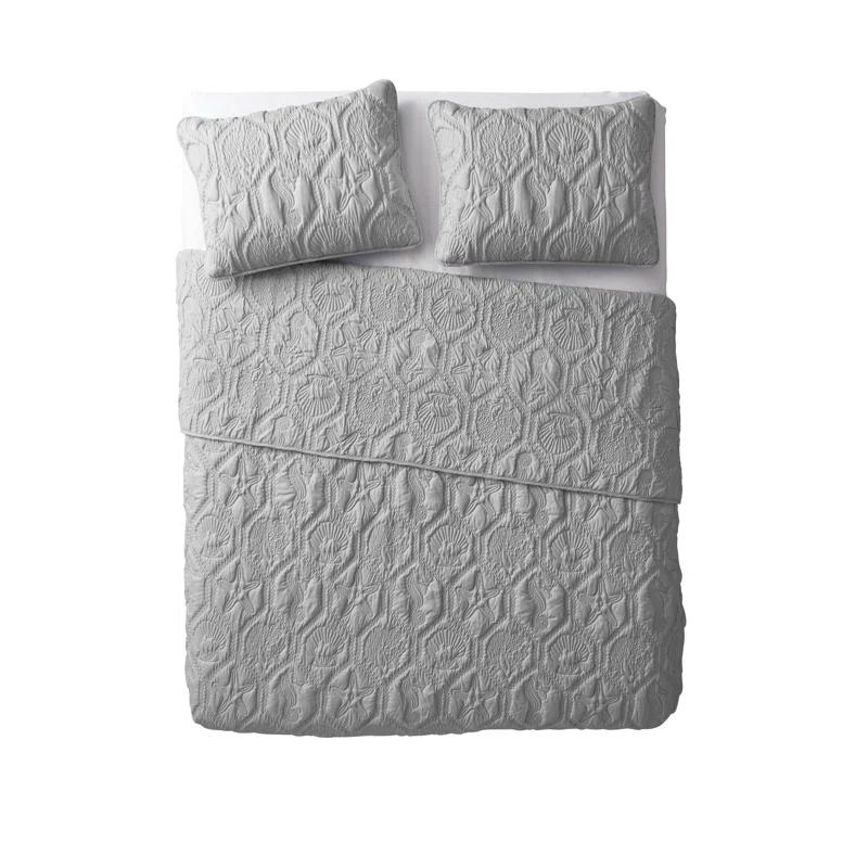 VCNY Shore 3-Piece Embossed Quilt Set