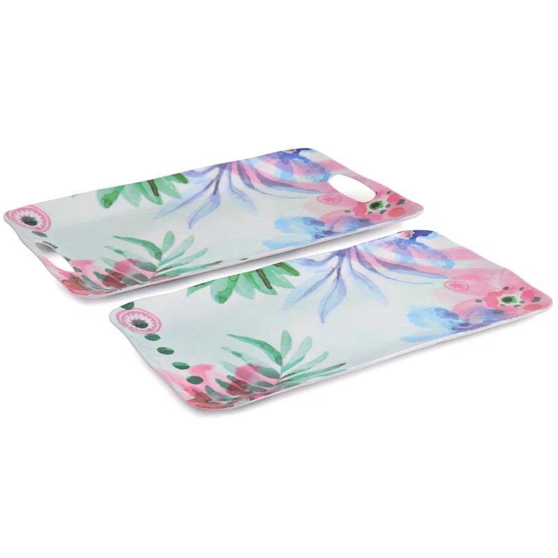 Spice by Tia Mowry Spice By Tia Mowry Cinnamon Twist 2 Piece Melamine Serving Tray Set In Multi