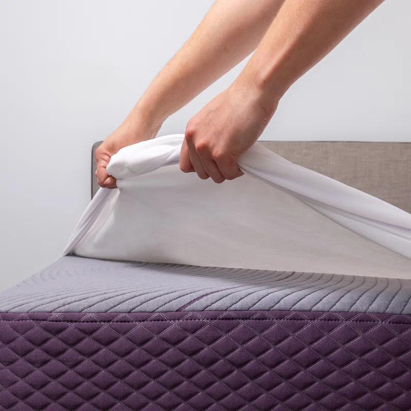 Purple Purple Waterproof Mattress Protector Standard