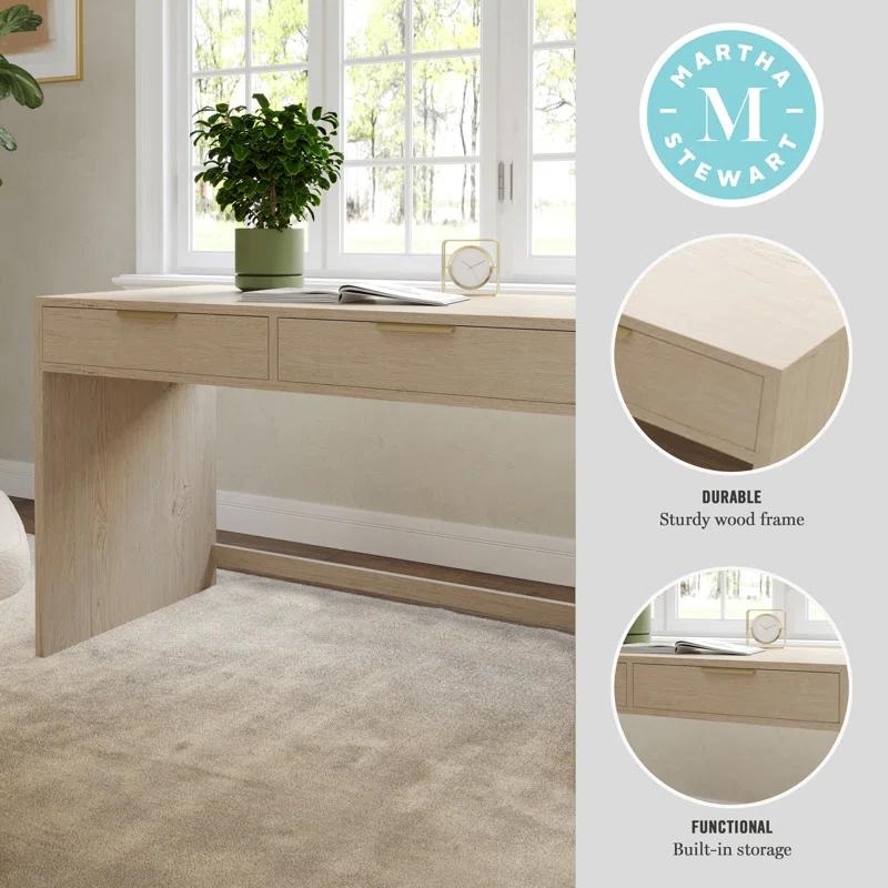 Martha Stewart Martha Stewart Kayden Home Office Modular Desk With 2 Drawers
