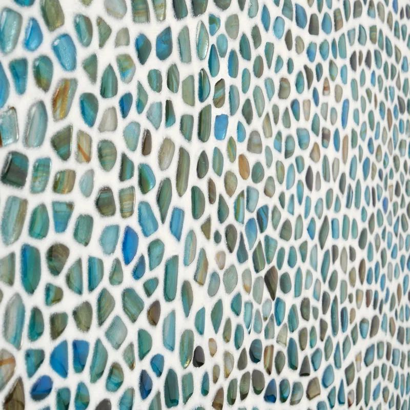Bond Tile Fractal Pebble 11.88 in. x 11.88 in. Polished Glass Wall Mosaic Tile (0.98 Sq. Ft. / Each)