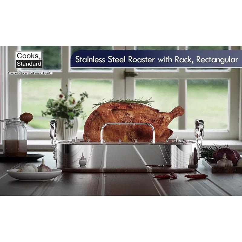Cooks Standard Cooks Standard 16-Inch by 13-Inch Stainless Steel Roasting Pan