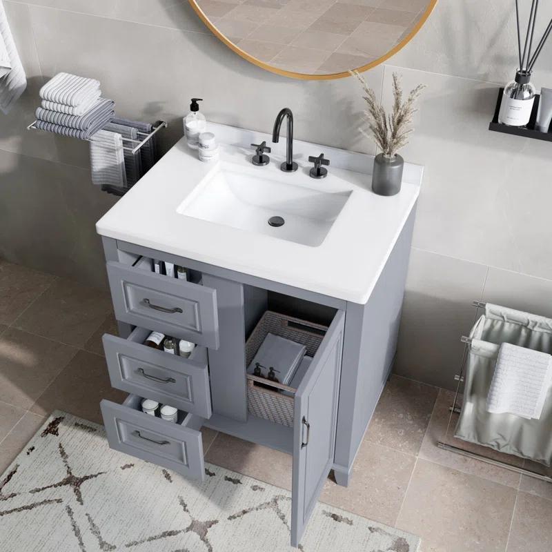 Hanover Hanover Ambridge 31'' Vanity Cabinet with Sink Combo for Bathroom, Pre-Assembled Cabinet