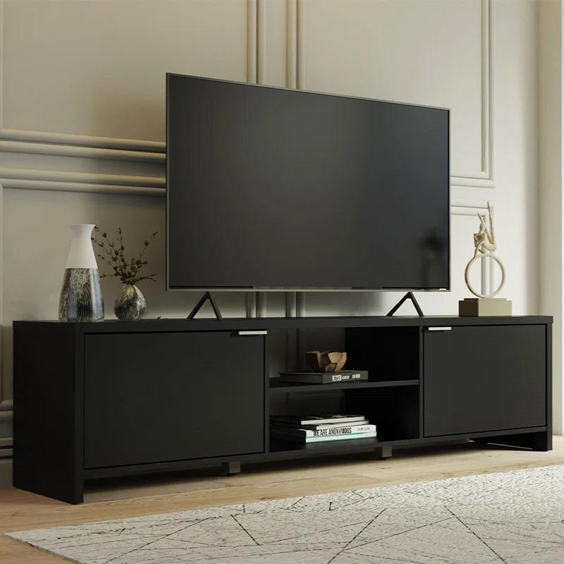 Ebern Designs TV Stand Large Media Console with Cable Management for 65, 75 Inch Media Storage Gaming Living Room Entertainment Center Modern Wooden Television Cabinet & Reviews | Wayfair