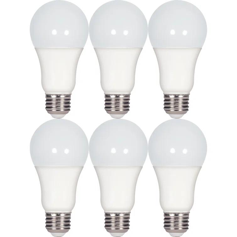 Satco Equivalent A19 E26/Medium (Standard) LED Bulb (Set of 6) S29817