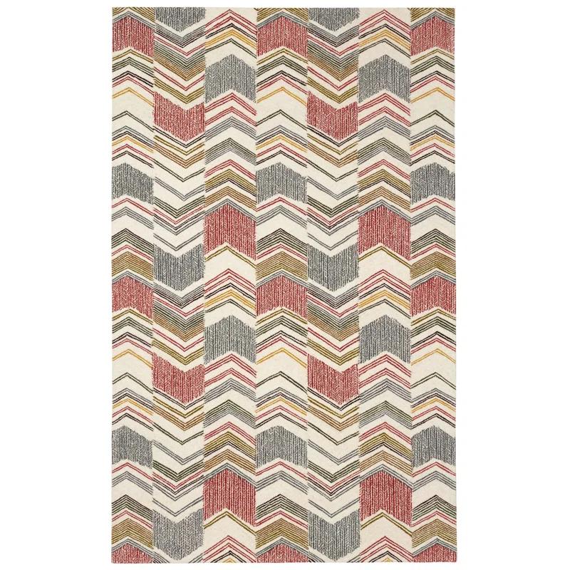 Dash and Albert Rugs Zig Zag Hand Micro Hooked Wool Rug