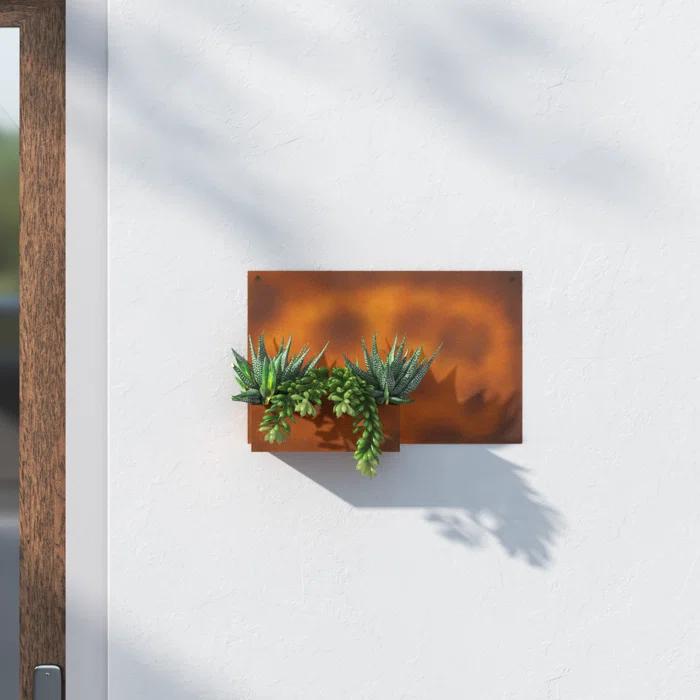 Kaiser Rust Finish Metal Indoor/Outdoor Wall Planter