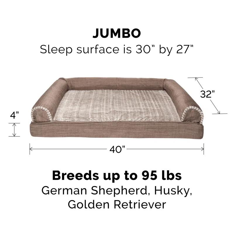 Luxe Fur & Performance Linen Sofa Bed