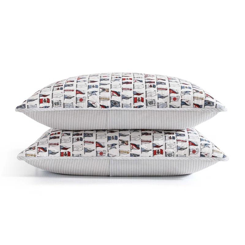 Tommy Hilfiger Tommy Hilfiger Ithaca Stripe Cotton Reversible Quilt Set