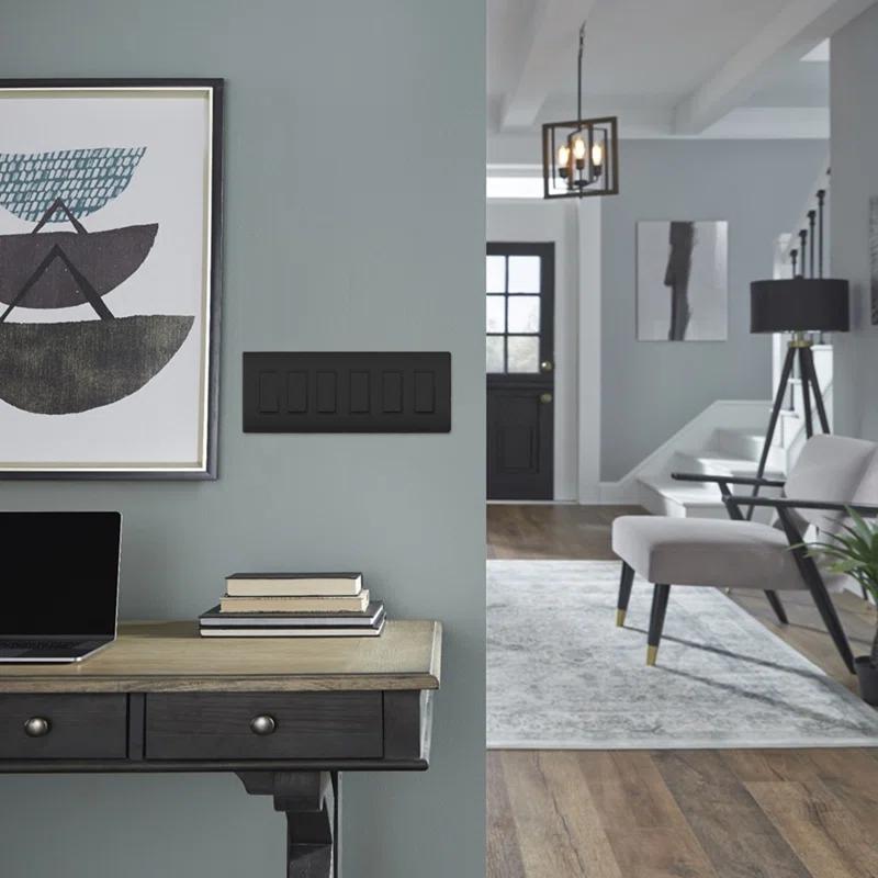 Legrand Radiant 6-Gang Decorator Rocker Screwless Wall Plate